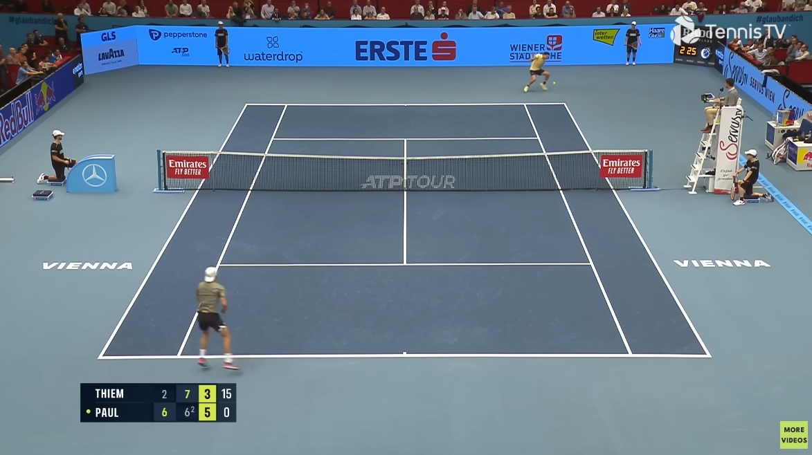 Quel point remporté par Dominic Thiem contre Tommy Paul au premier tour du tournoi de Vienne 2022.