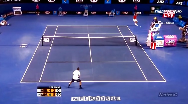 Les banana shots de Rafa Nadal sont incroyables.