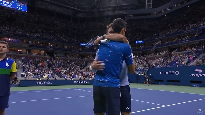 Novak Djokovic abandonne contre Stan Wawrinka à l'US Open 2019.