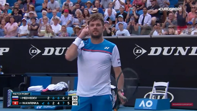 Stan Wawrinka est encore allé chercher un match monstrueux au mental contre Daniil Medvedev, à l'Open d'Australie 2020.