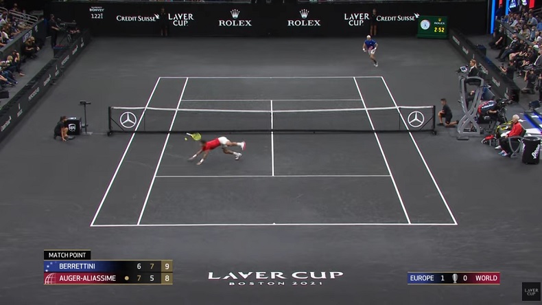 Matteo Berrettini et Felix Auger-Alliasime ont joué quasiment trois heures à la Laver Cup 2021 dans un match avec super tie-break au troisième set.
