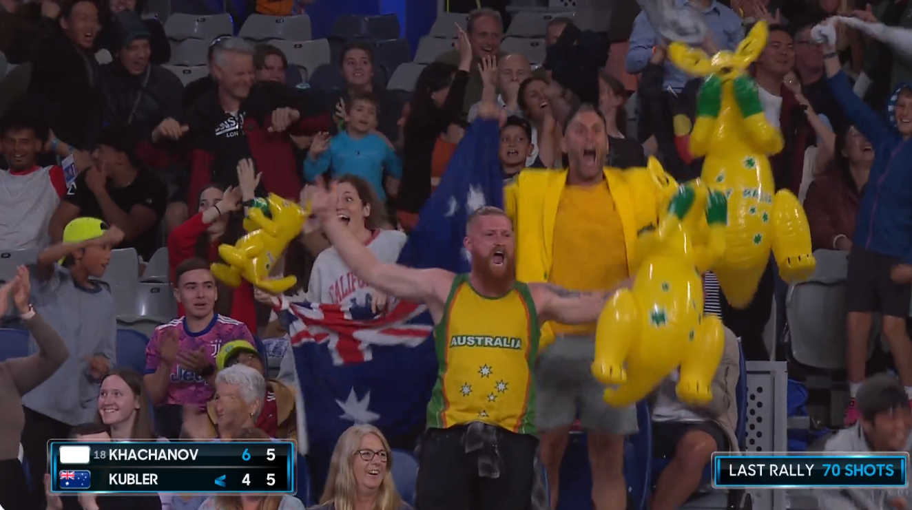 Un point de 70 frappes entre Jason Kubler et Karen Khachanov au deuxième tour de l'Open d'Australie 2023.