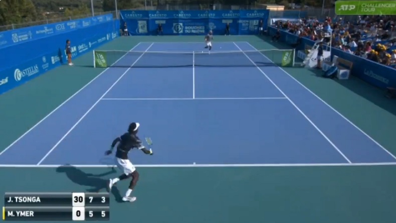 Un point génial entre Tsonga et Ymer au Challenger de Cassis 2019.