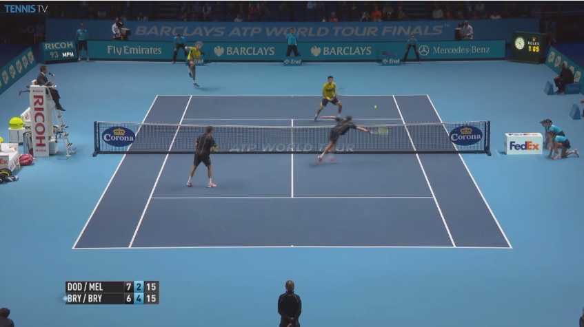 Un point de fou en finale du double au Masters 2014.