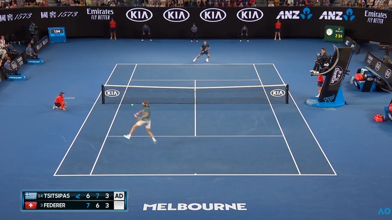 Il y a eu quelques points de fou entre Federer et Tsitsipas à l'Open d'Australie 2019.