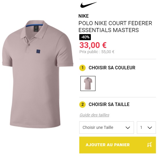 Un polo Vintage Federer Nike