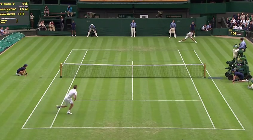 Quel rallye entre Djokovic et Mayer